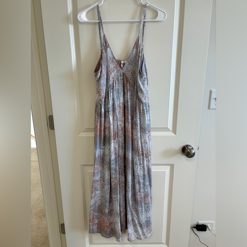 Goa Beachwear by Japan Dress with Side Slits Color Gray Multi Size M